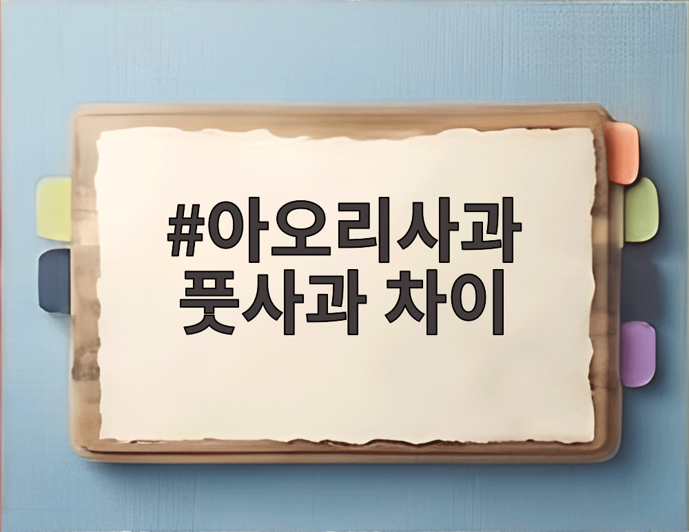 아오리사과 풋사과 차이