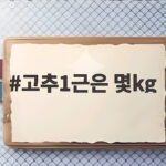 고추 1근은 몇kg 건고추와 고춧가루 차이 고추1근은 몇kg