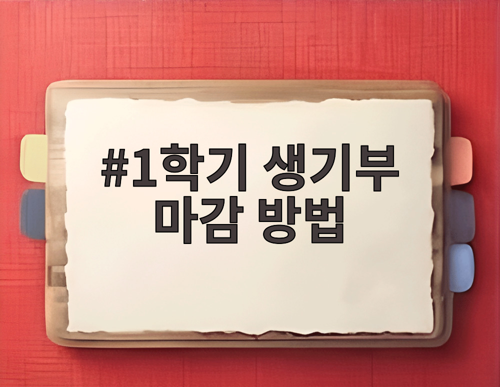 1학기 생기부 마감 방법