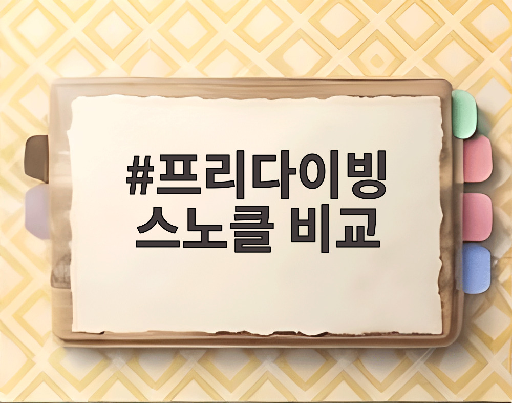 프리다이빙 스노클 비교