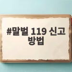말벌 119 신고 방법