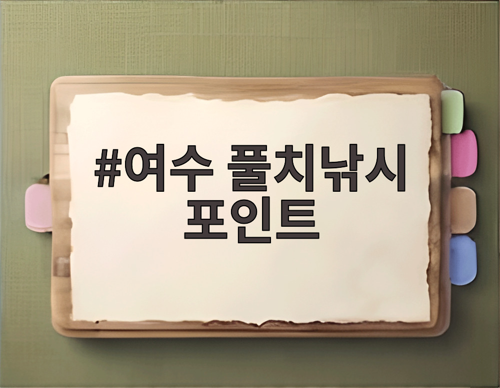 여수 풀치낚시 포인트
