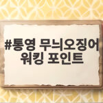 통영 무늬오징어 워킹 포인트