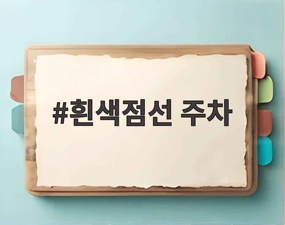 흰색점선 주차