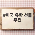 유학 준비생에게 꼭 맞는 선물 미국 유학 선물 추천