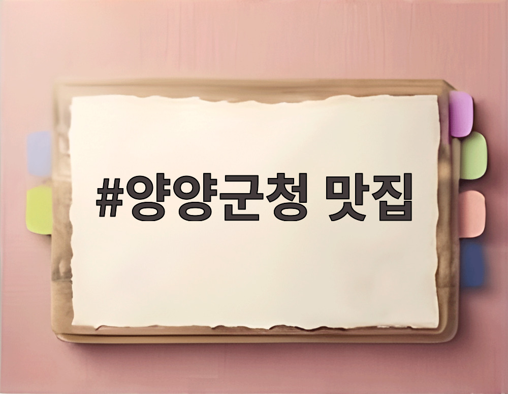 양양군청 맛집