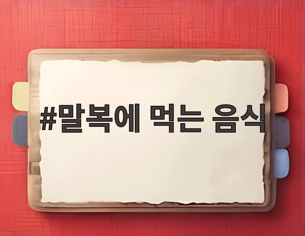 말복에 먹는 음식