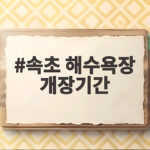 속초해수욕장 개장기간 주차 샤워장 총정리 속초 해수욕장 개장기간