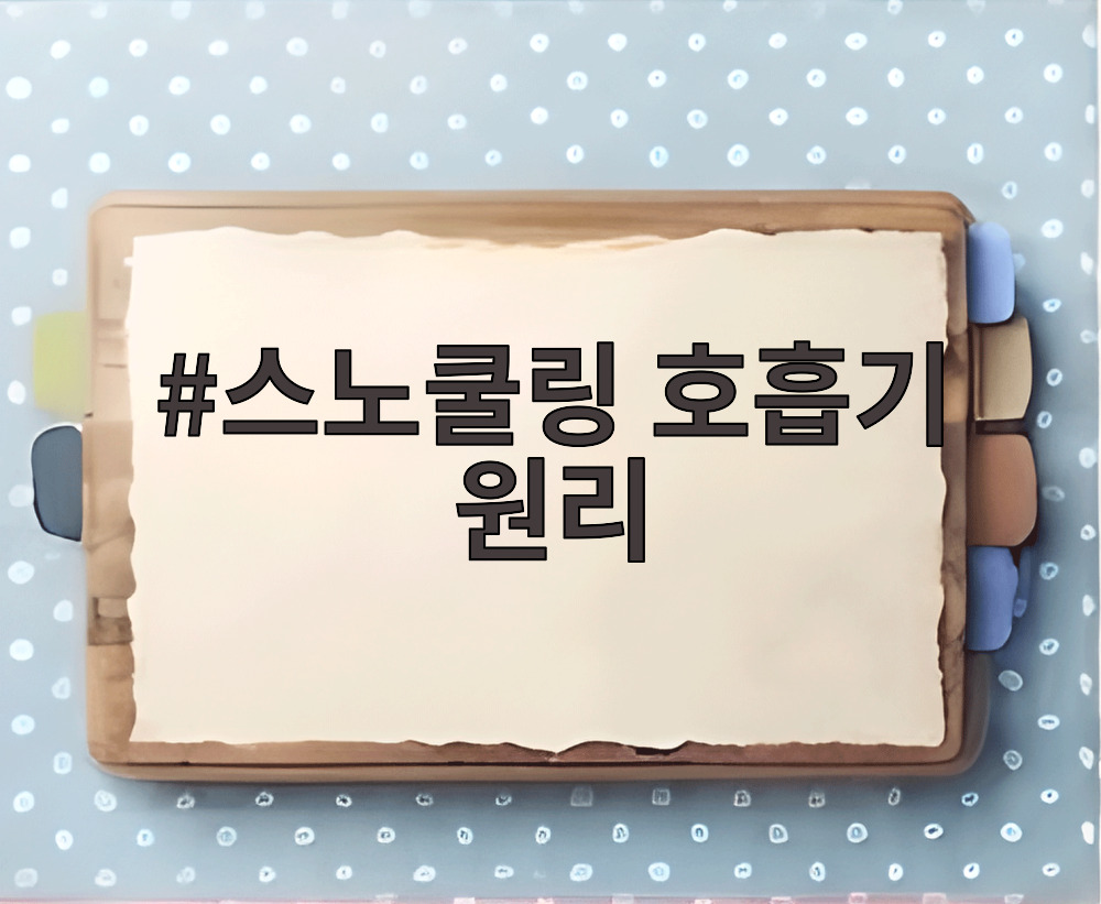 스노쿨링 호흡기 원리