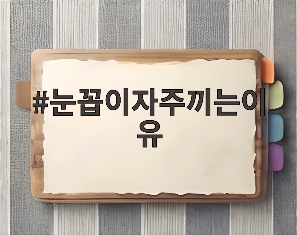 눈꼽이자주끼는이유