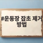 운동장 잡초 제거 방법