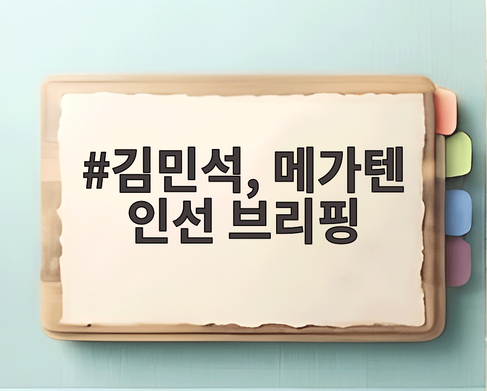 김민석, 메가텐 인선 브리핑