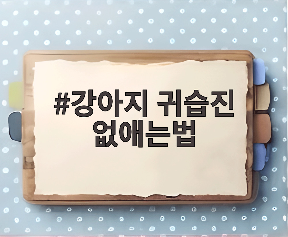 강아지 귀습진 없애는법을 설명하는 사진