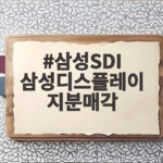 삼성SDI 삼성디스플레이 지분매각 4.4조 확보 미래 투자 방향 살펴보기 삼성SDI 삼성디스플레이 지분매각
