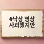 낙상 영상 사과했지만