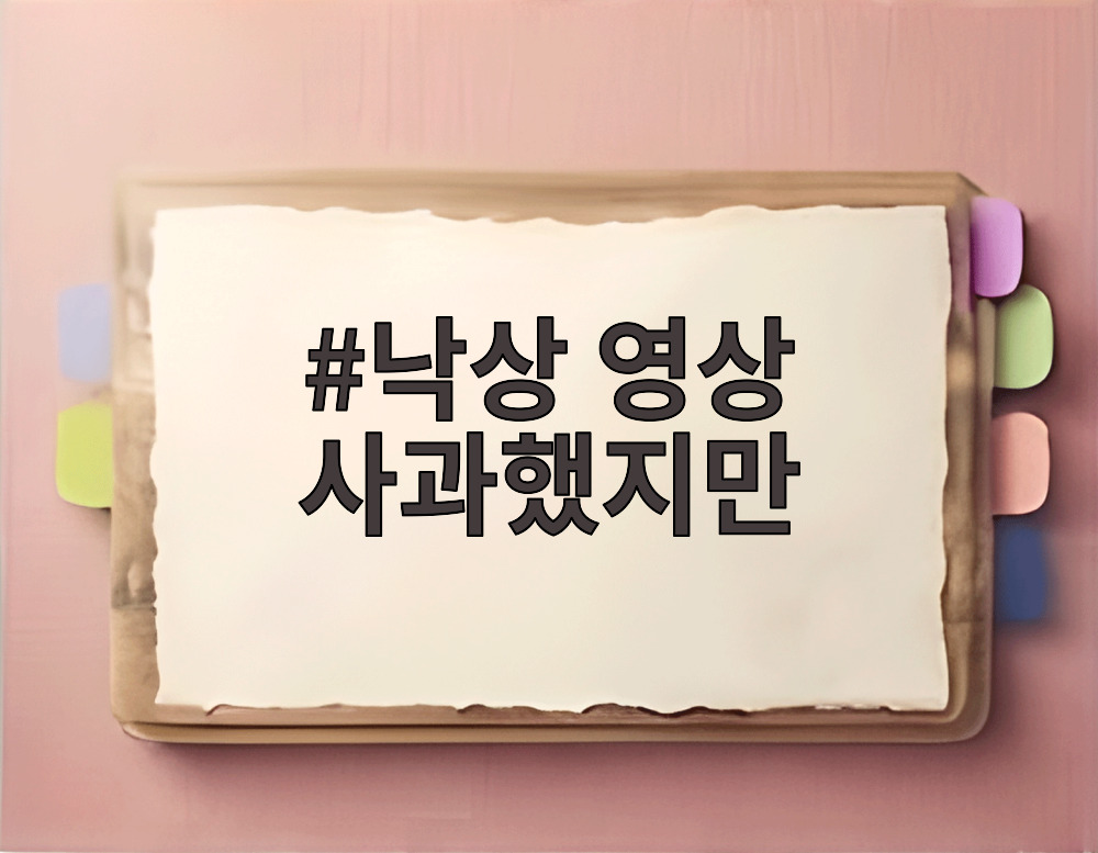 낙상 영상 사과했지만