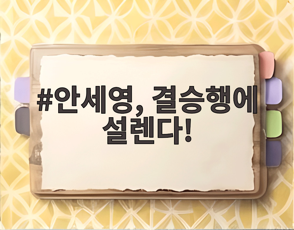 안세영, 결승행에 설렌다