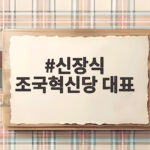 신장식 조국혁신당 대표