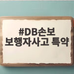 DB손보 보행자사고 특약