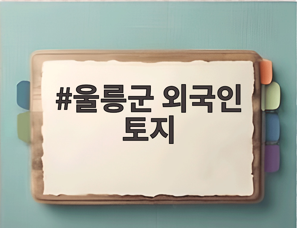 울릉군 외국인 토지