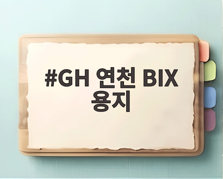 GH 연천 BIX 용지