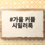 가을 커플 시밀러룩