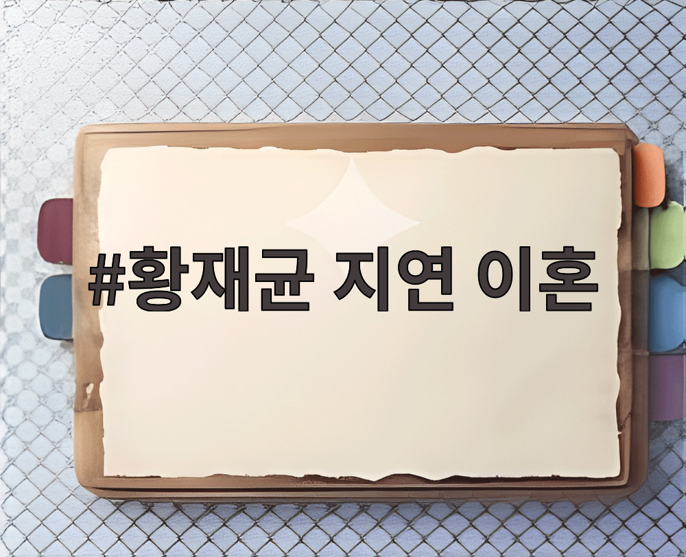 황재균 지연 이혼