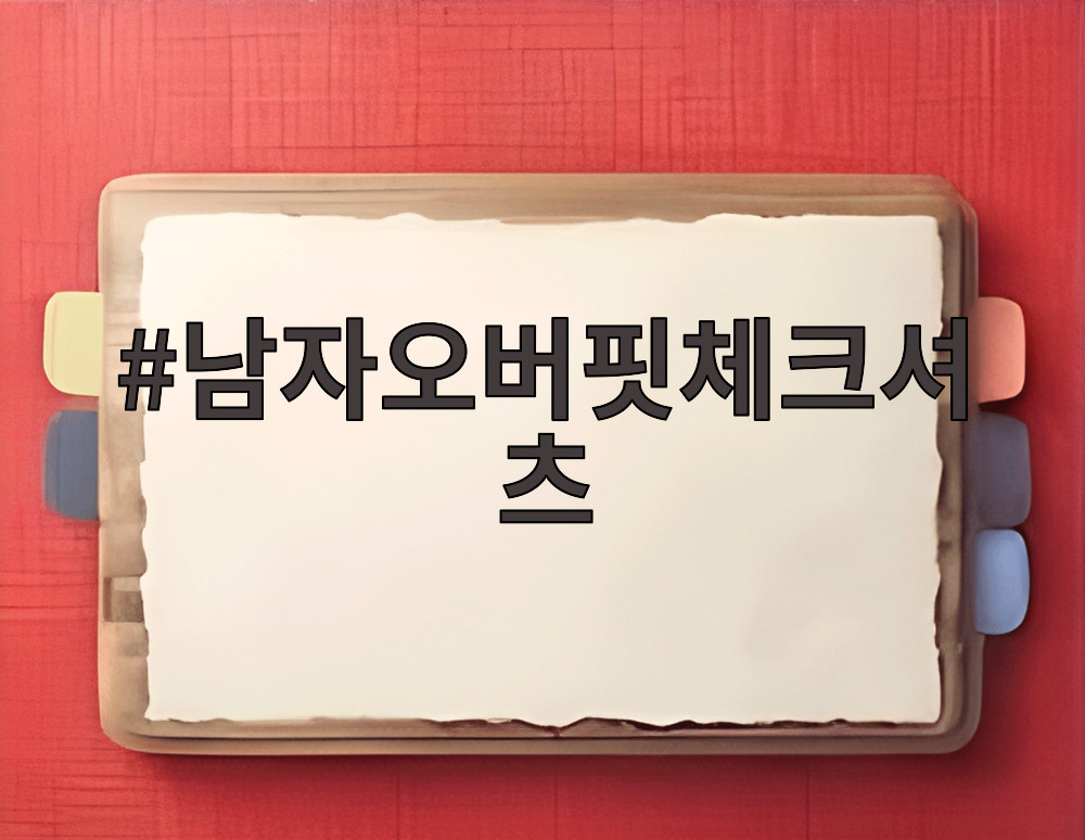 남자오버핏체크셔츠