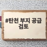 탄천 부지 공급 검토