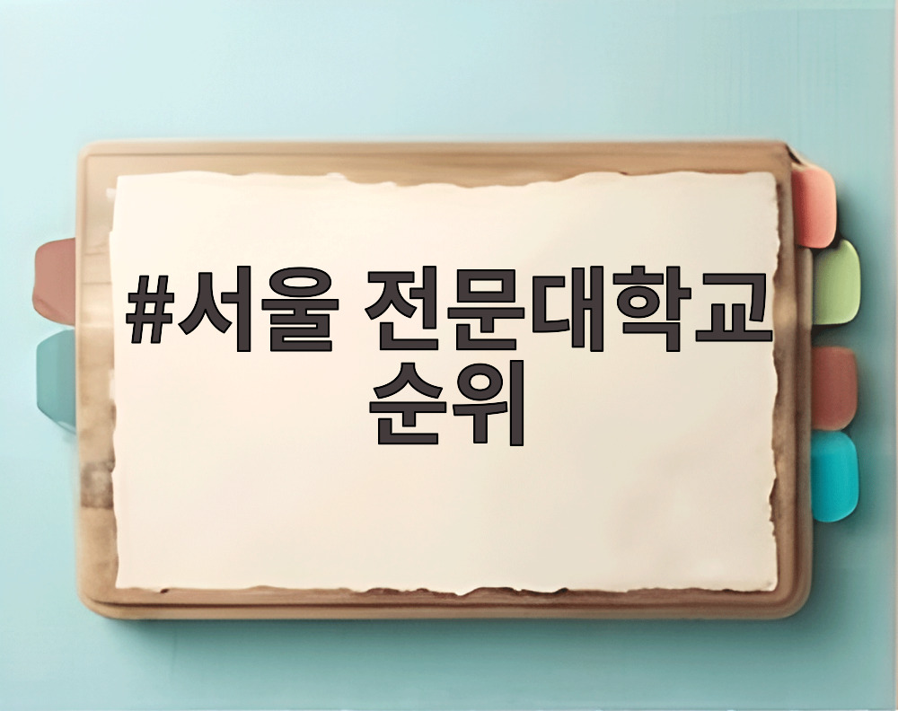 서울 전문대학교 순위