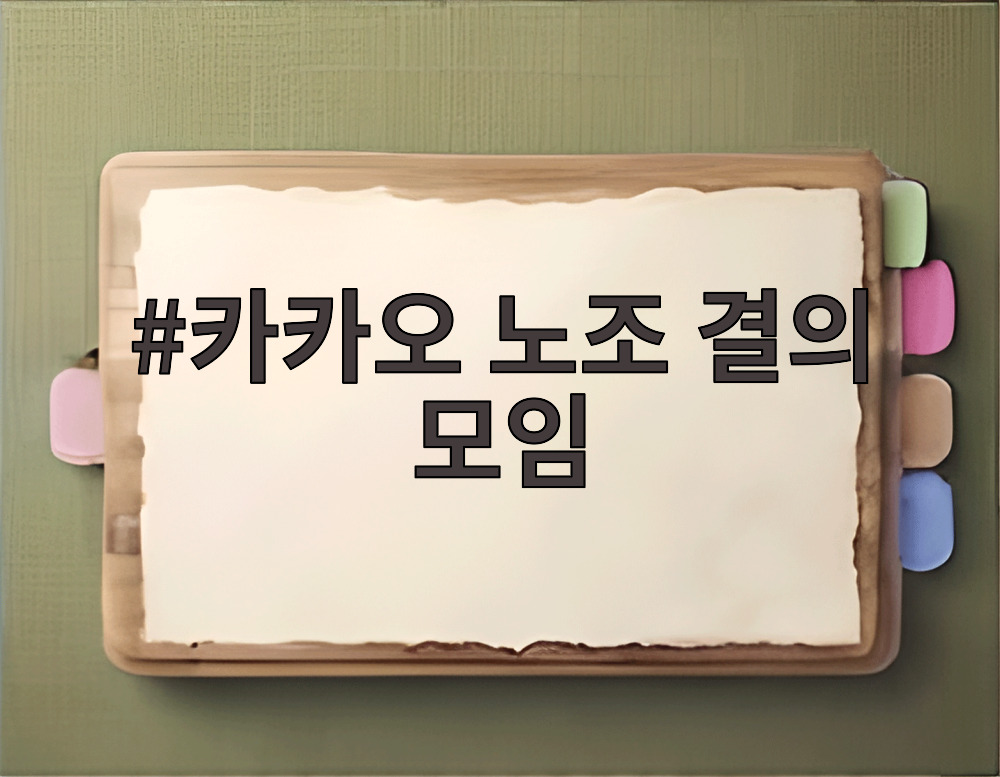 카카오 노조 결의 모임