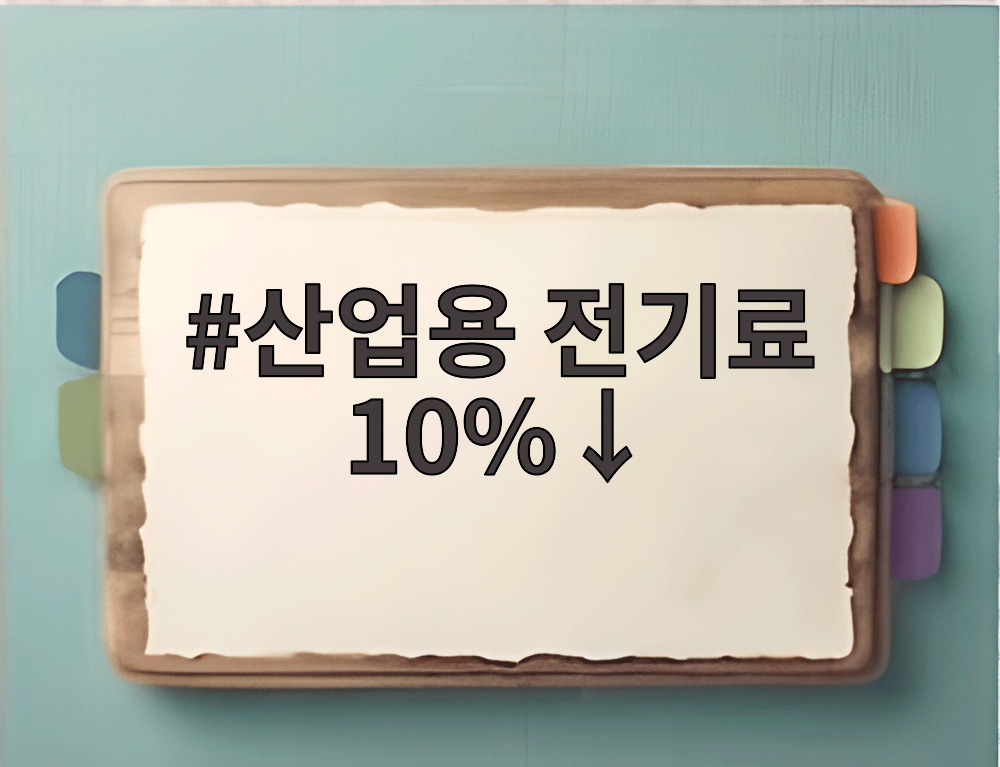 산업용 전기료 10%↓