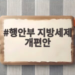 행안부 지방세제 개편안