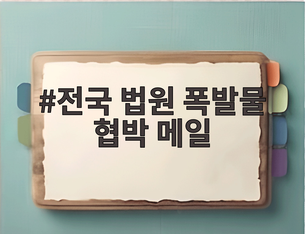 전국 법원 폭발물 협박 메일