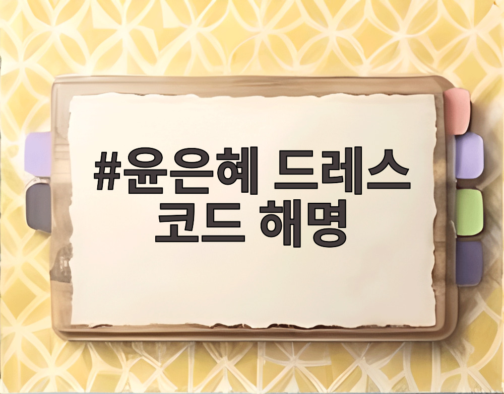 윤은혜 드레스 코드 해명