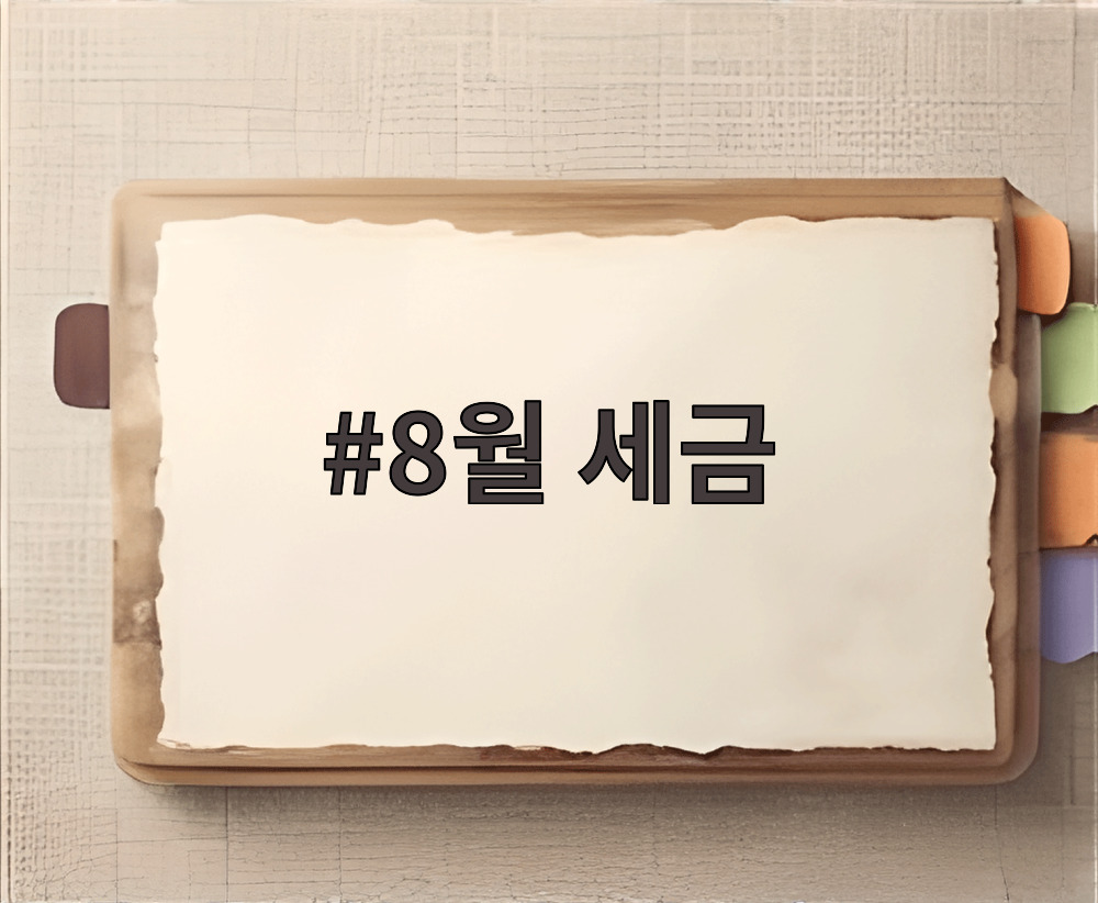 8월 세금 주민세 납부 기한과 모바일 납부 방법 안내