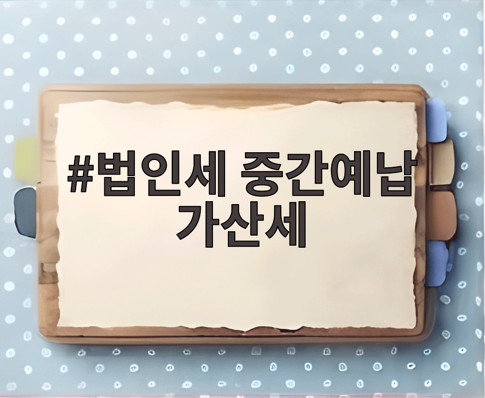 법인세 중간예납 가산세
