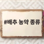 배추 농약 종류와 해충별 방제 방법 배추 농약 종류