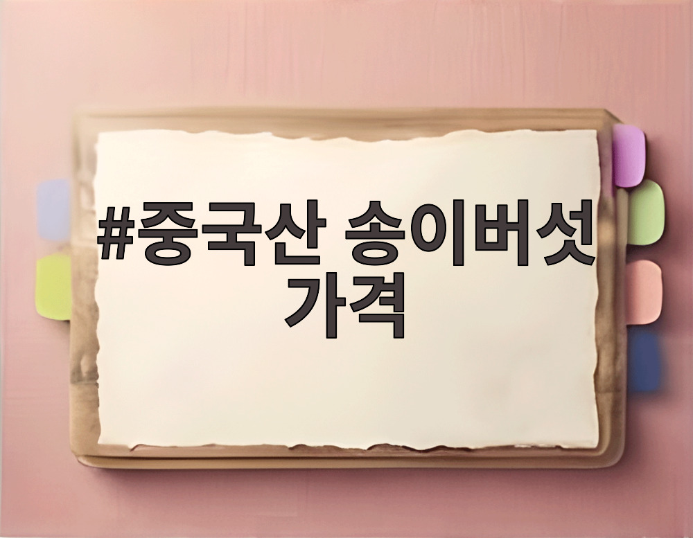 중국산 송이버섯 가격