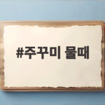 주꾸미 물때