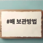 배 보관방법