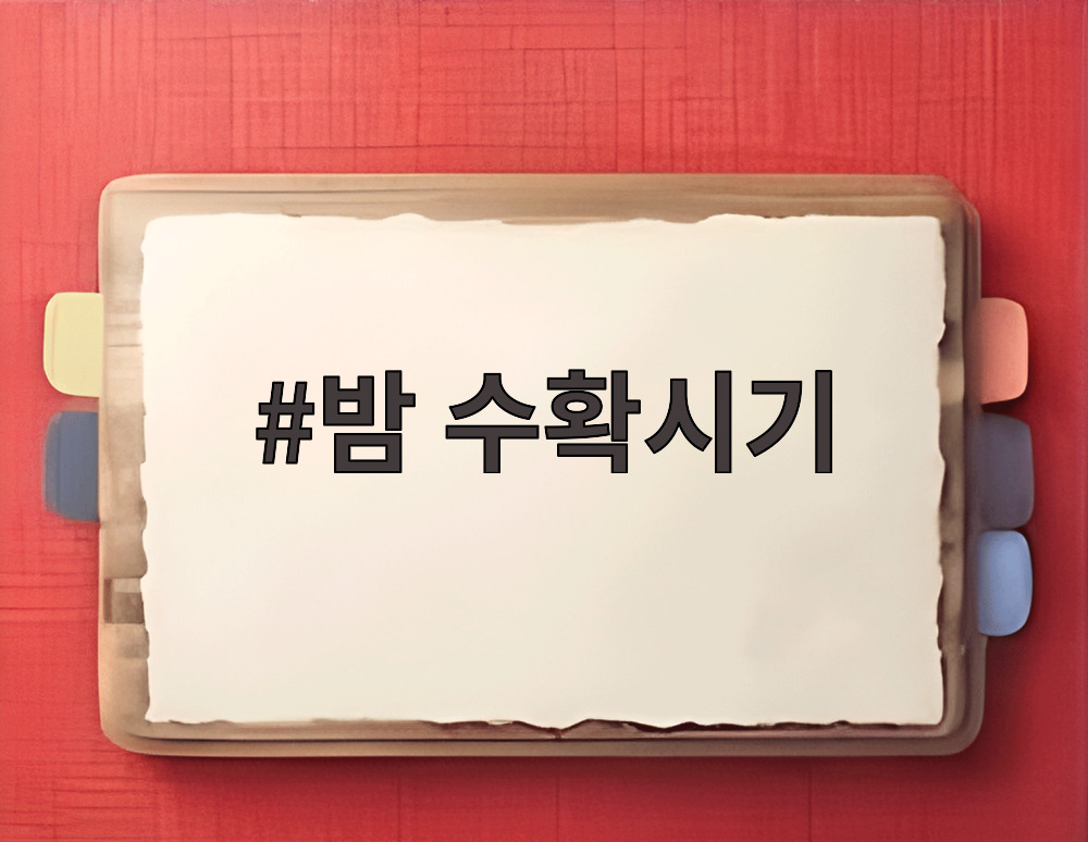 밤 수확시기
