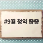 9월 청약 줍줍 일정과 조건 총정리 9월 청약 줍줍