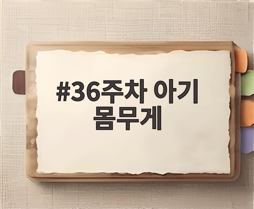 36주차 아기 몸무게 측정 결과지와 초음파 사진