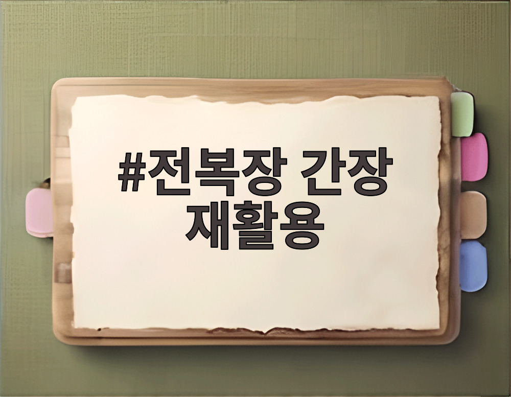 전복장 간장 재활용