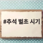 추석 벌초 시기 2026 언제가 좋을까 추석 벌초 시기