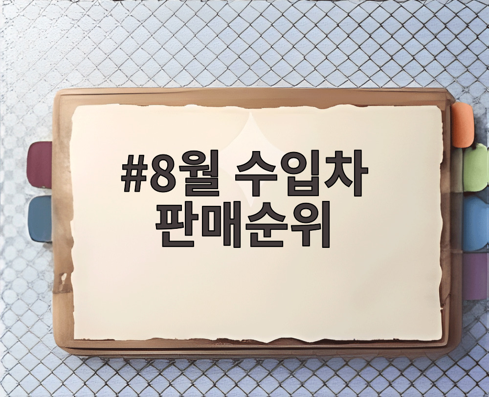 8월 수입차 판매순위