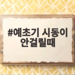예초기 시동 불량 원인과 자가 점검 순서 예초기 시동이 안걸릴때