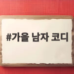 가을 남자 코디
