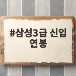 삼성3급 신입 연봉